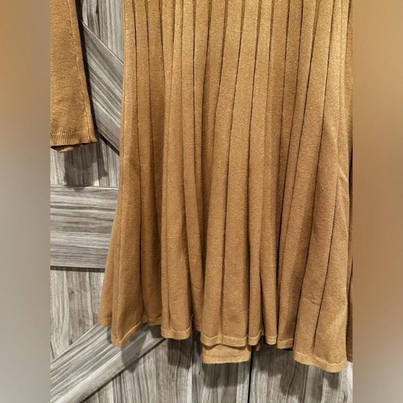 NWT Express Pleated Mock Neck Cutout Back Sweater Dress - Picture 9 of 12